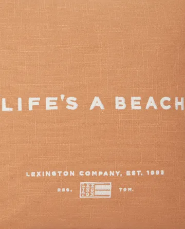 Life's A Beach Embroidered pillowcase 50x50 cm - Beige-white - Lexington