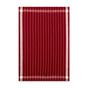 Linen Cotton Striped tea towel 50x70 cm - Red-white - Lexington