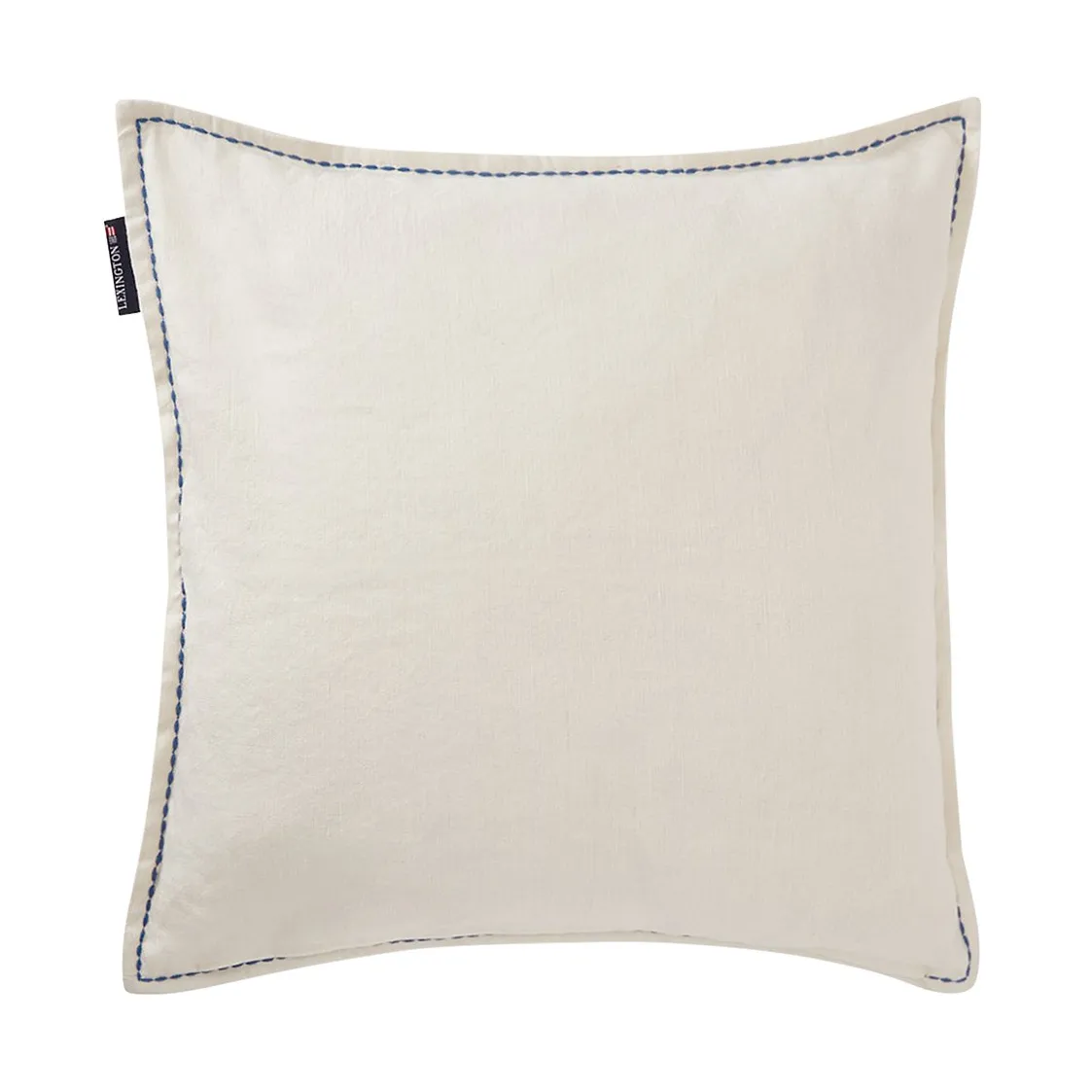 Logo Embroidered Linen/Cotton cushion cover 50x50 cm, White Lexington