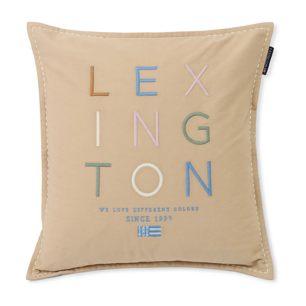 Love Different Organic Cotton pillowcase 50x50 cm, Beige-multi Lexington