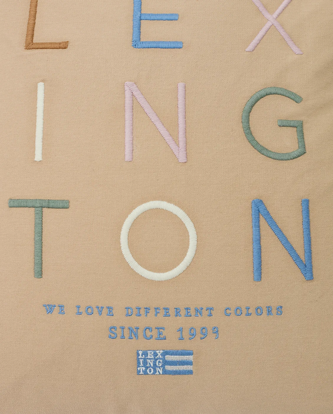 Love Different Organic Cotton pillowcase 50x50 cm, Beige-multi Lexington