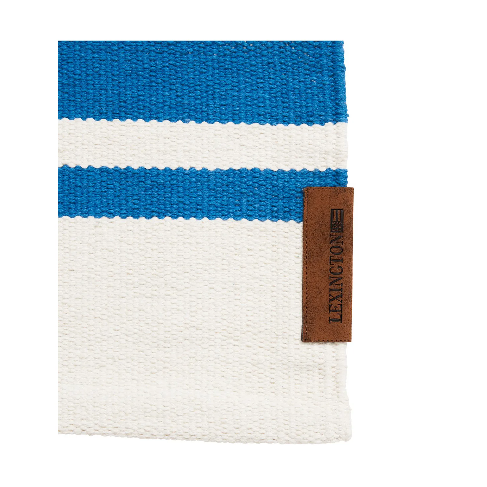 Organic Striped Cotton entrace rug 70x130 cm, Blue-white Lexington