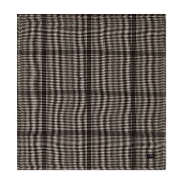 Pepita Check Cotton Linen fabric napkin 50x50 cm - Dark Grey-beige - Lexington