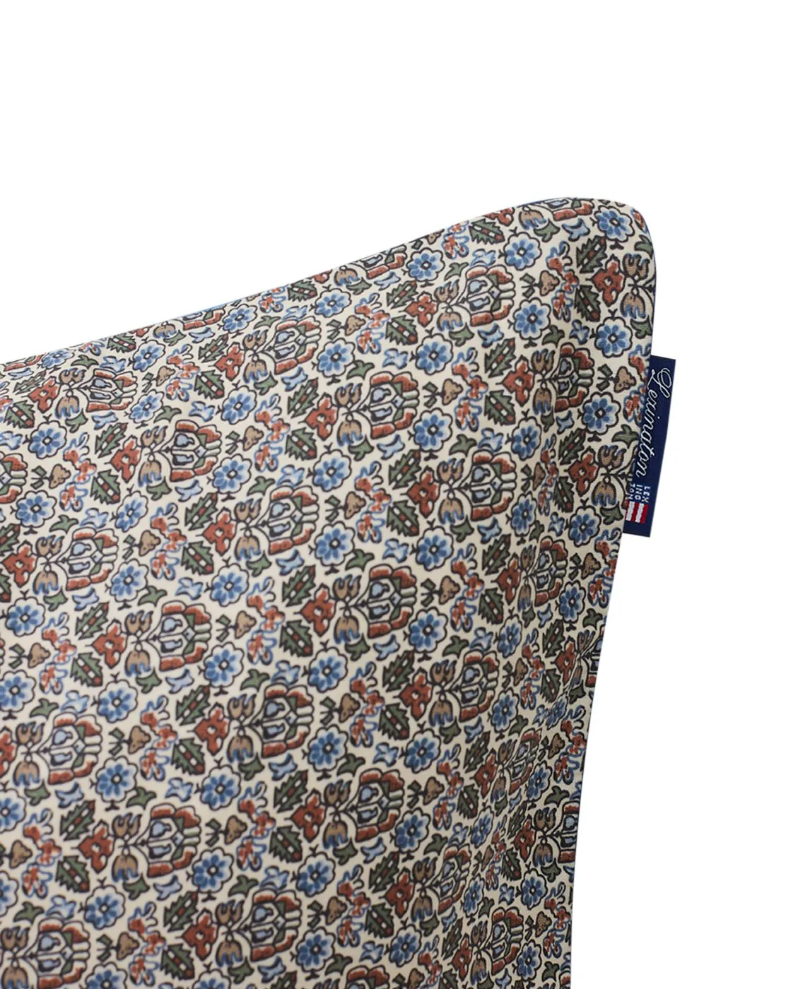 Printed flowers cotton pillowcase 50x60 cm, Beige Multi Lexington