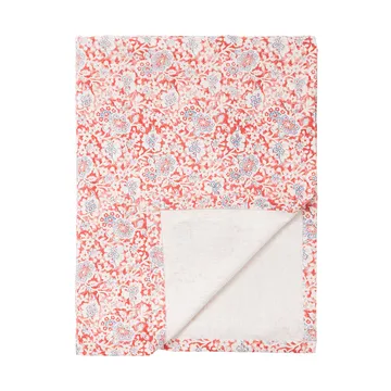 Printed Flowers Recycled Cotton tablecloth 150x250 cm - Coral - Lexington