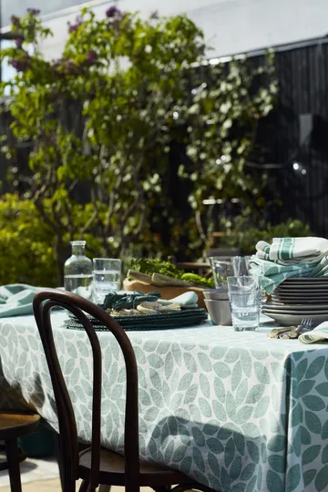 Printed Leaves tablecloth 150x250 cm - Green - Lexington