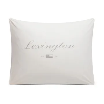 Printed Organic Cotton Poplin pillowcase 50x60 cm - White-grey - Lexington