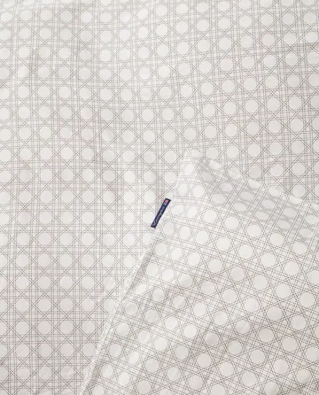 Rattan Printed bed set 150x210 cm - White - Lexington