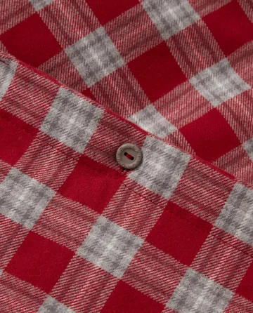 Red Checked Cotton Flannel bed set - 50x60 cm. 150x210 cm - Lexington