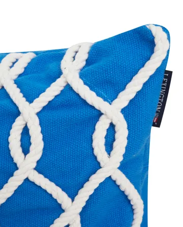 Rope Deco Canvase pillowcase 50x50 cm - Blue-white - Lexington