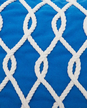 Rope Deco Canvase pillowcase 50x50 cm - Blue-white - Lexington