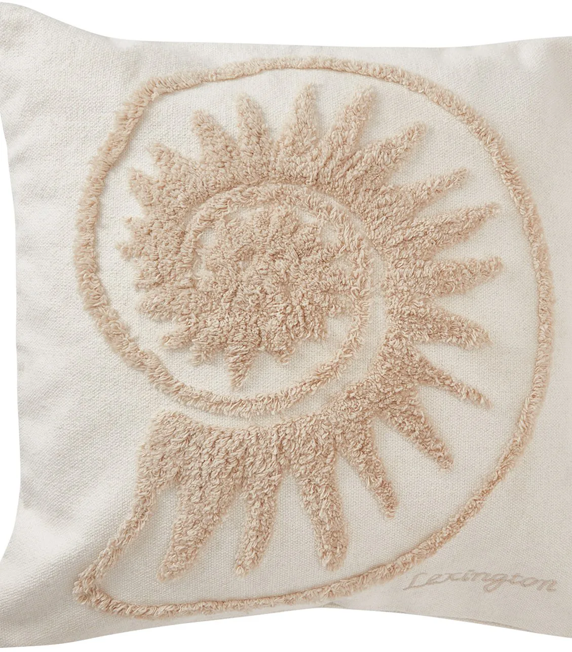 Rug Shell Cotton Canvas cushion cover 50x50 cm, White Lexington