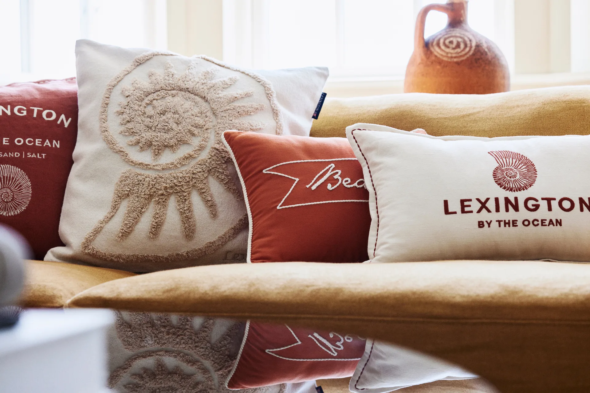 Rug Shell Cotton Canvas cushion cover 50x50 cm, White Lexington