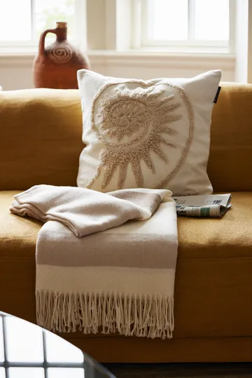Rug Shell Cotton Canvas cushion cover 50x50 cm - White - Lexington