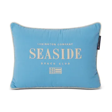 Seaside Small Organic Cotton Twill cushion 30x40 cm - Blue-light beige - Lexington