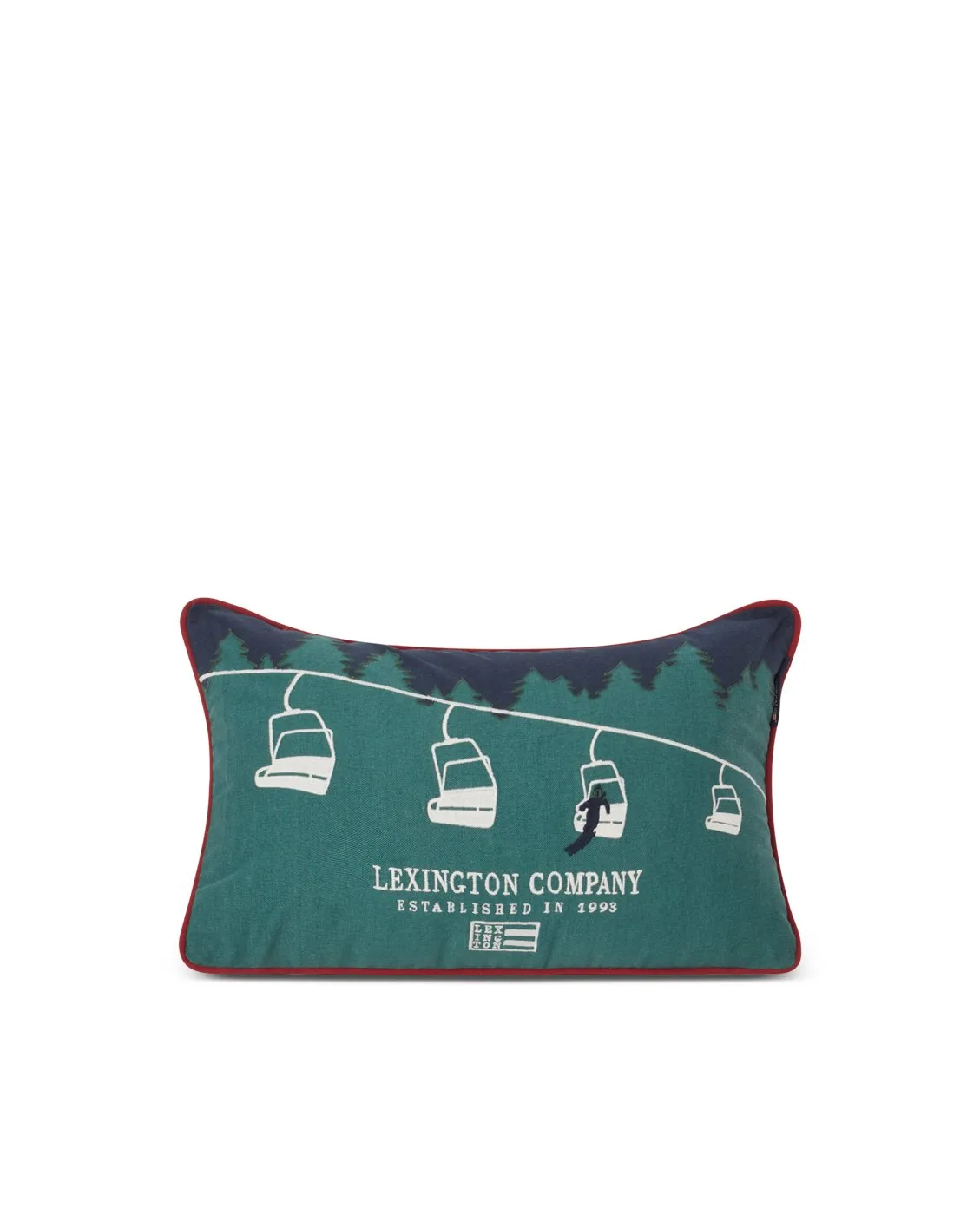 Ski Lift pillow 30x50 cm, Green-dark blue Lexington