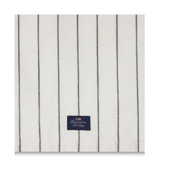 Striped Cotton Linen kitchen towel 50x70 cm - White - Lexington