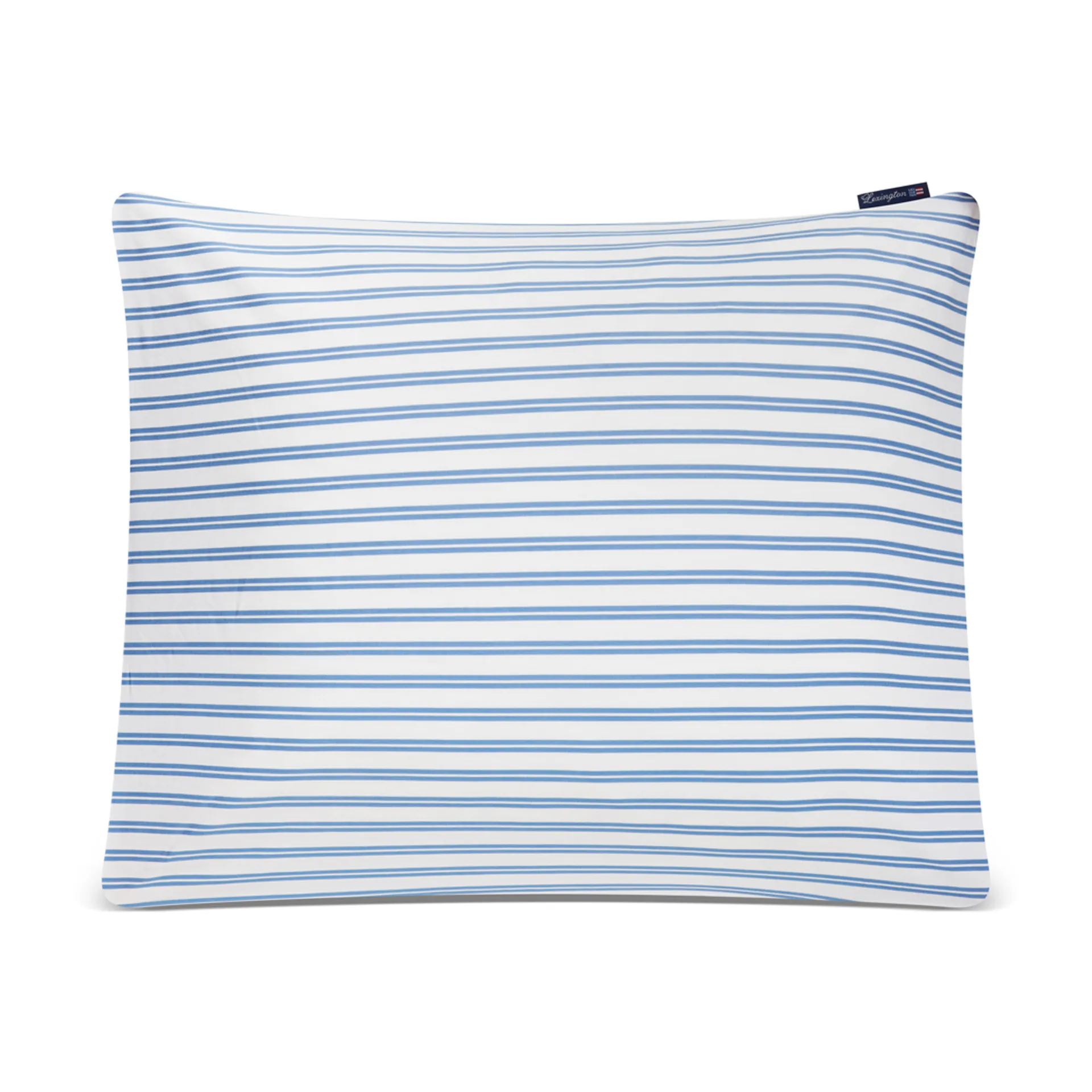 Striped Cotton Poplin pillowcase 50x60 cm, Blue Lexington