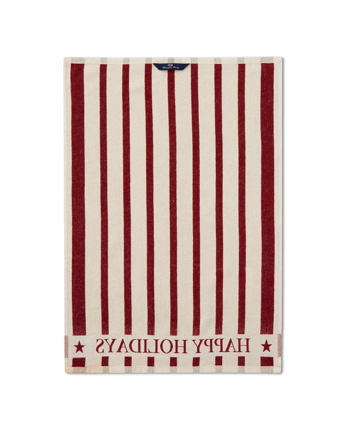 Striped Cotton Terry jacquard tea towel 50x70 cm, Beige-red Lexington