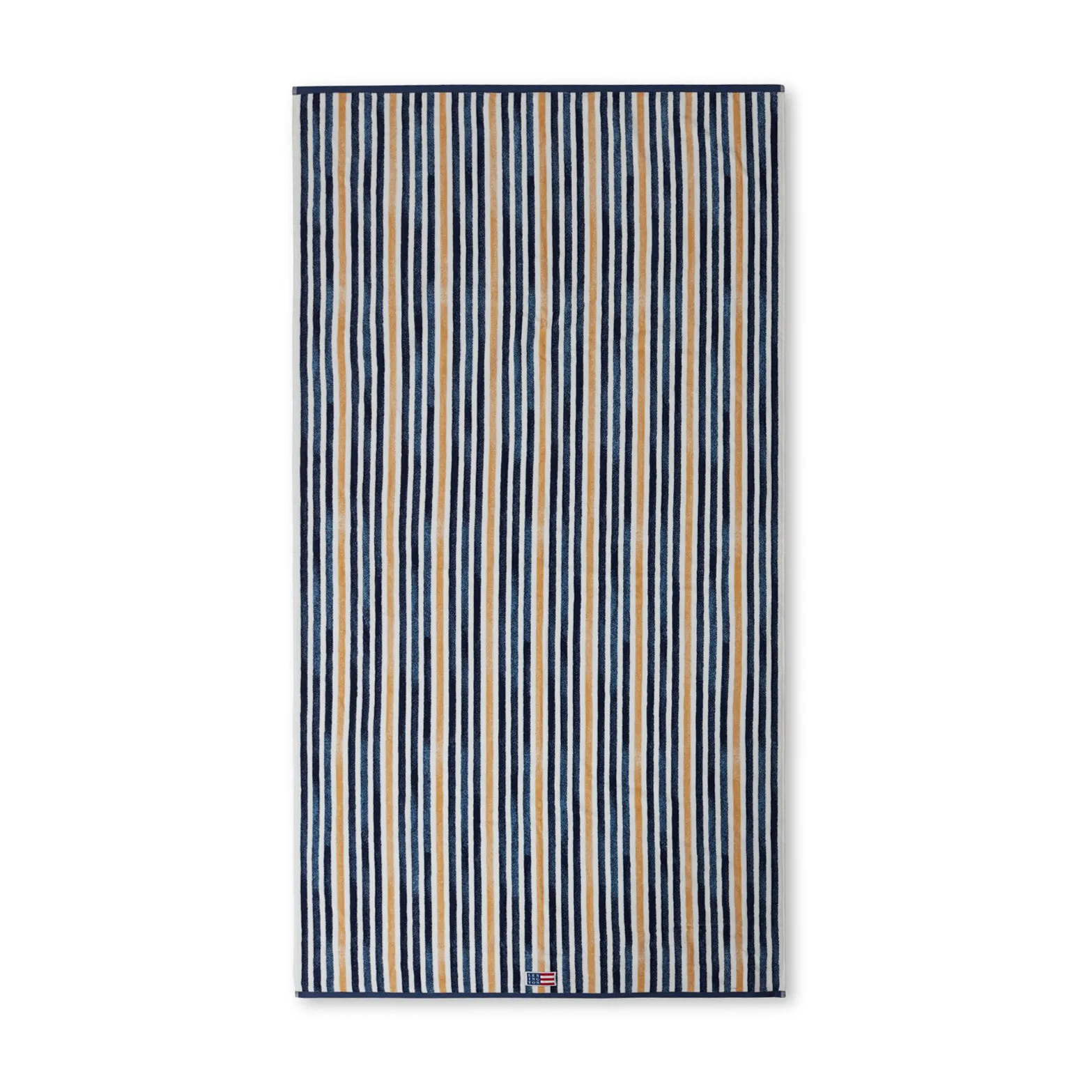 Striped Cotton Velour bath towel 100x180 cm, Blue-white-oat Lexington