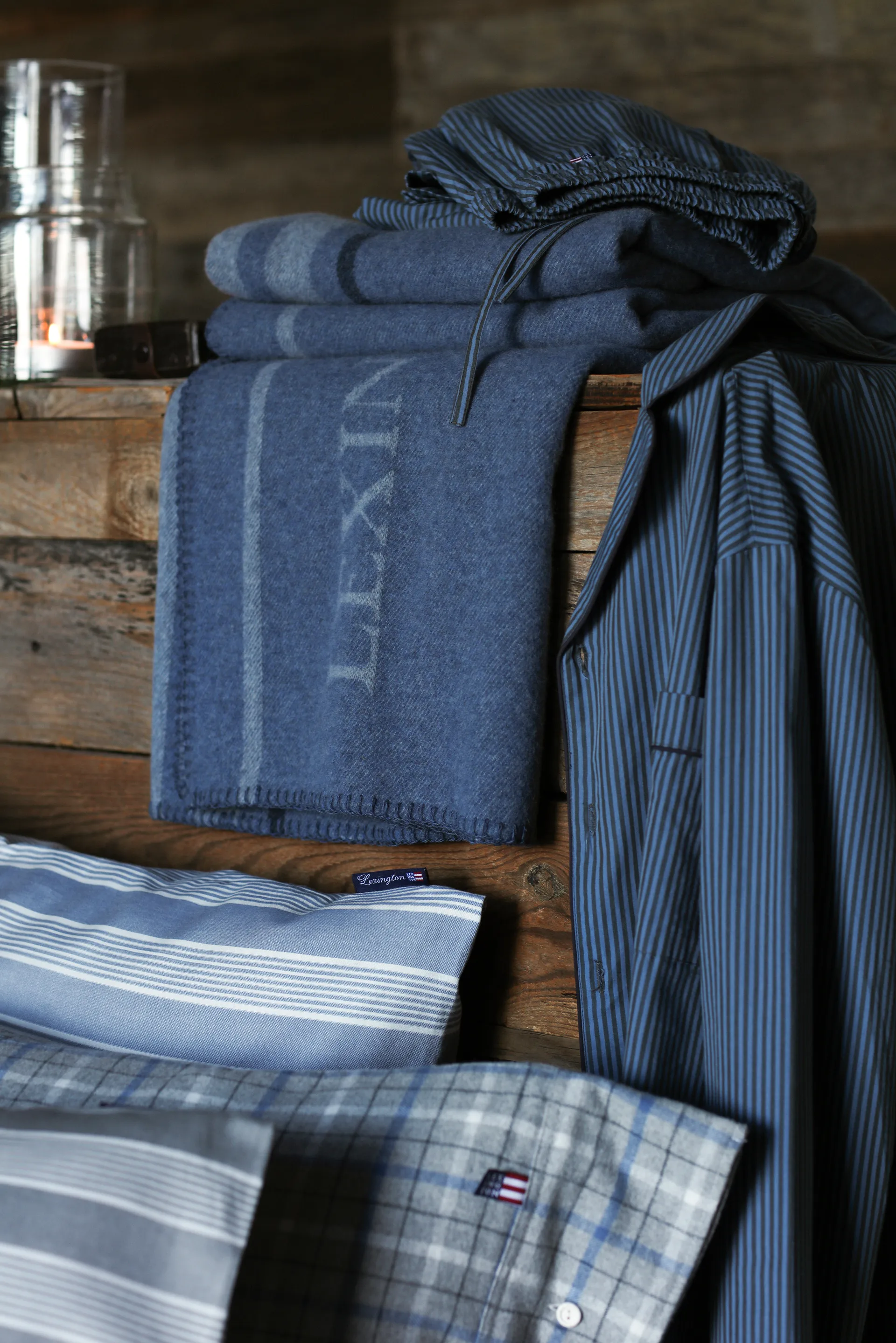 Striped Lyocell Cotton pillowcase 50x60 cm, Grey-white Lexington