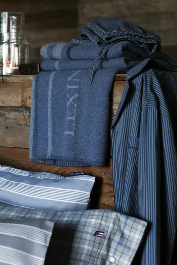 Striped Lyocell Cotton pillowcase 50x60 cm - Grey-white - Lexington