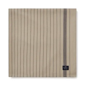 Striped Organic Cotton tablecloth 150x350 cm - Beige-dark grey - Lexington