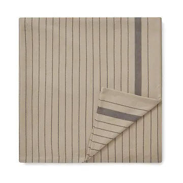 Striped Organic Cotton tablecloth 150x350 cm - Beige-dark grey - Lexington