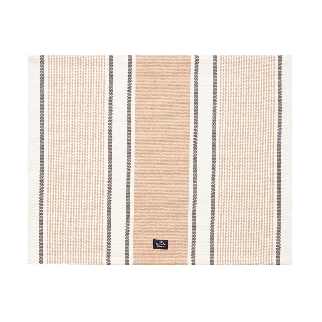 Striped Organic Cotton tablecloth 40x50 cm, Beige Lexington