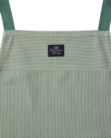 Striped Oxford apron - Green-white - Lexington