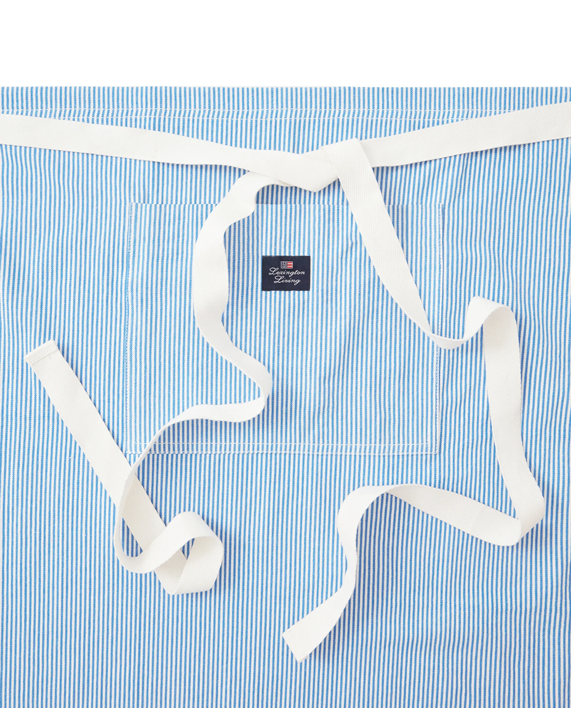 Striped Oxford BBQ apron 85x80 cm, Blue-white Lexington
