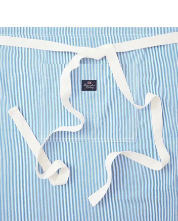 Striped Oxford BBQ apron 85x80 cm - Blue-white - Lexington