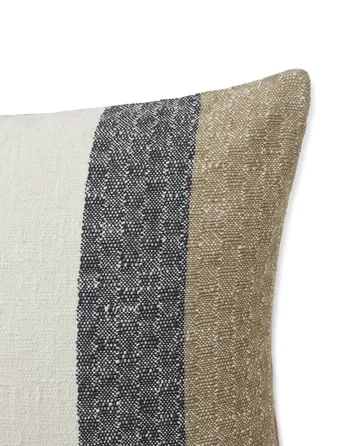 Vertical Striped Cotton pillowcase 50x50 cm - Beige-Grey - Lexington