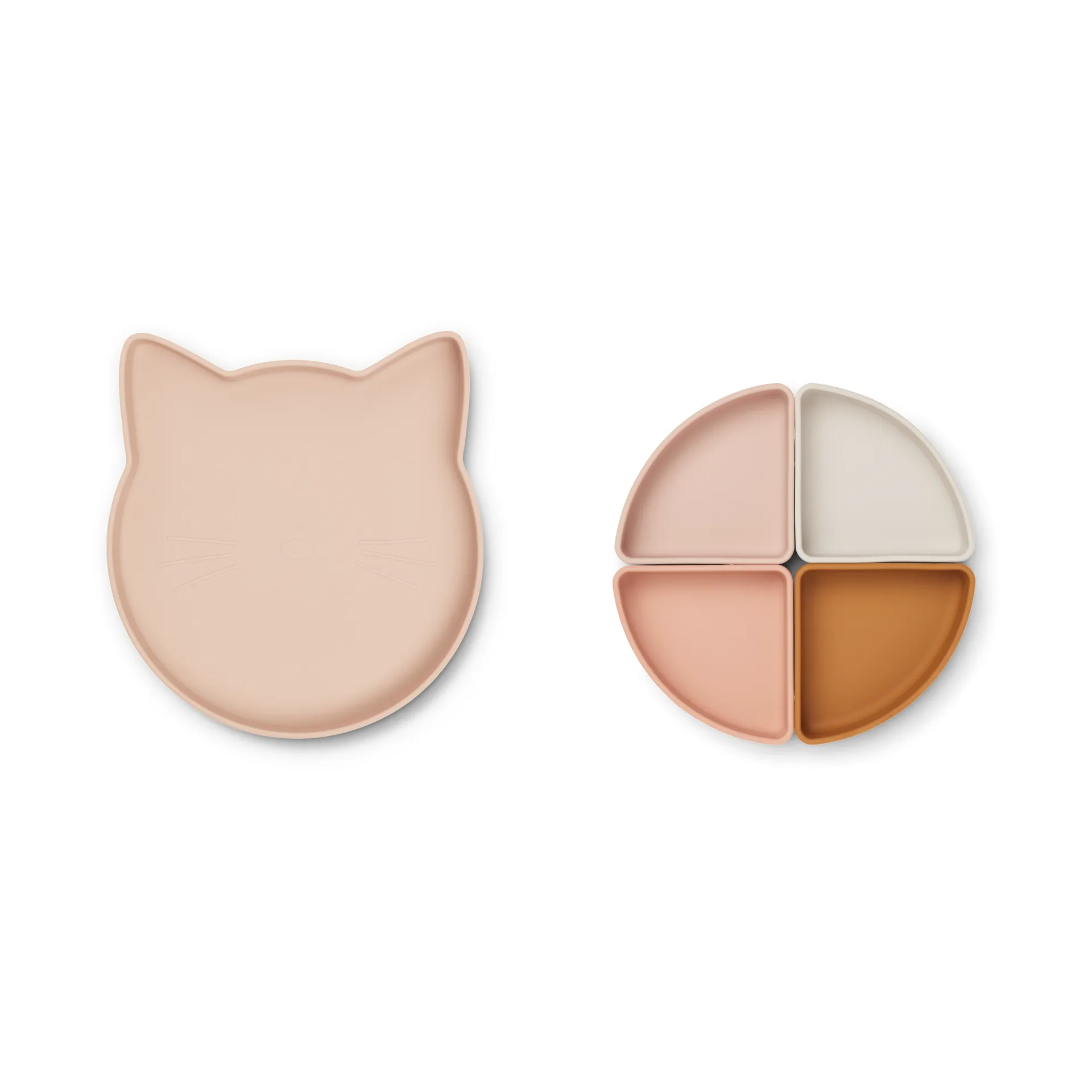 Arne children's plate + 4 bowls, Cat rose multi mix Liewood