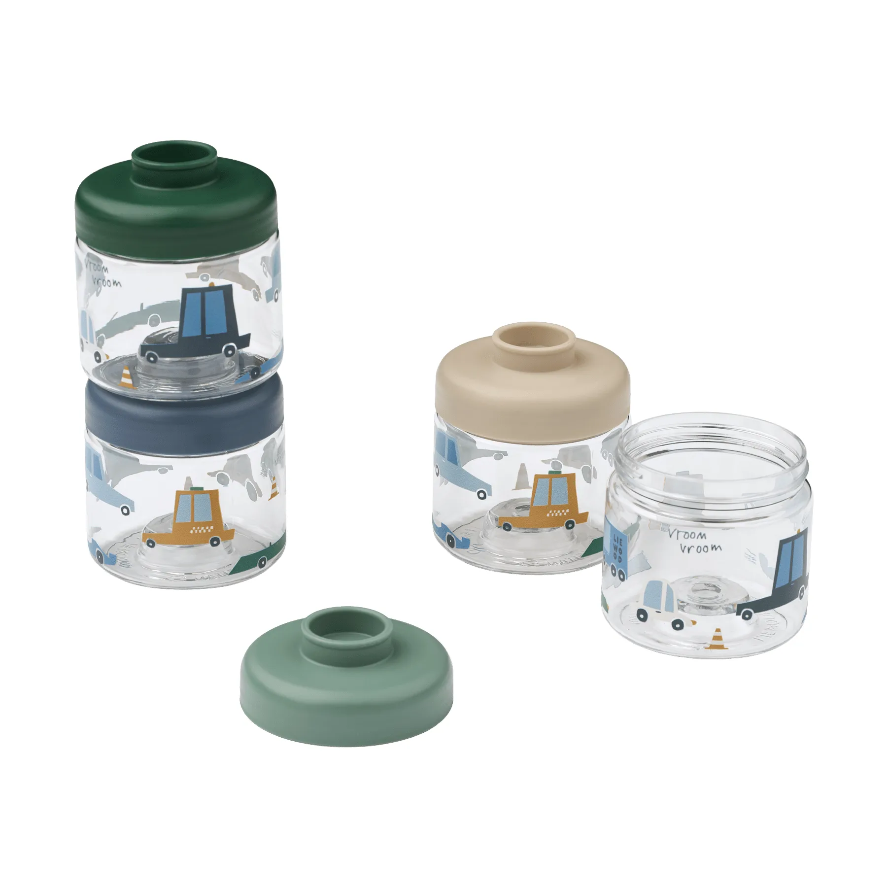 Dominique baby food jars 100 ml 4-pack, Cars-Sandy Liewood