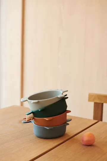Iggy silicone bowl 4 pieces - Dino blue multi mix - Liewood