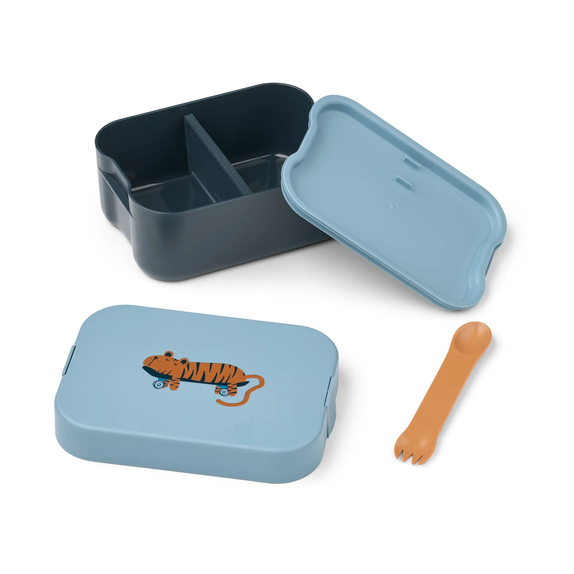 Kamil lunch box 19.7x14.1 cm, Tiger-beach blue Liewood