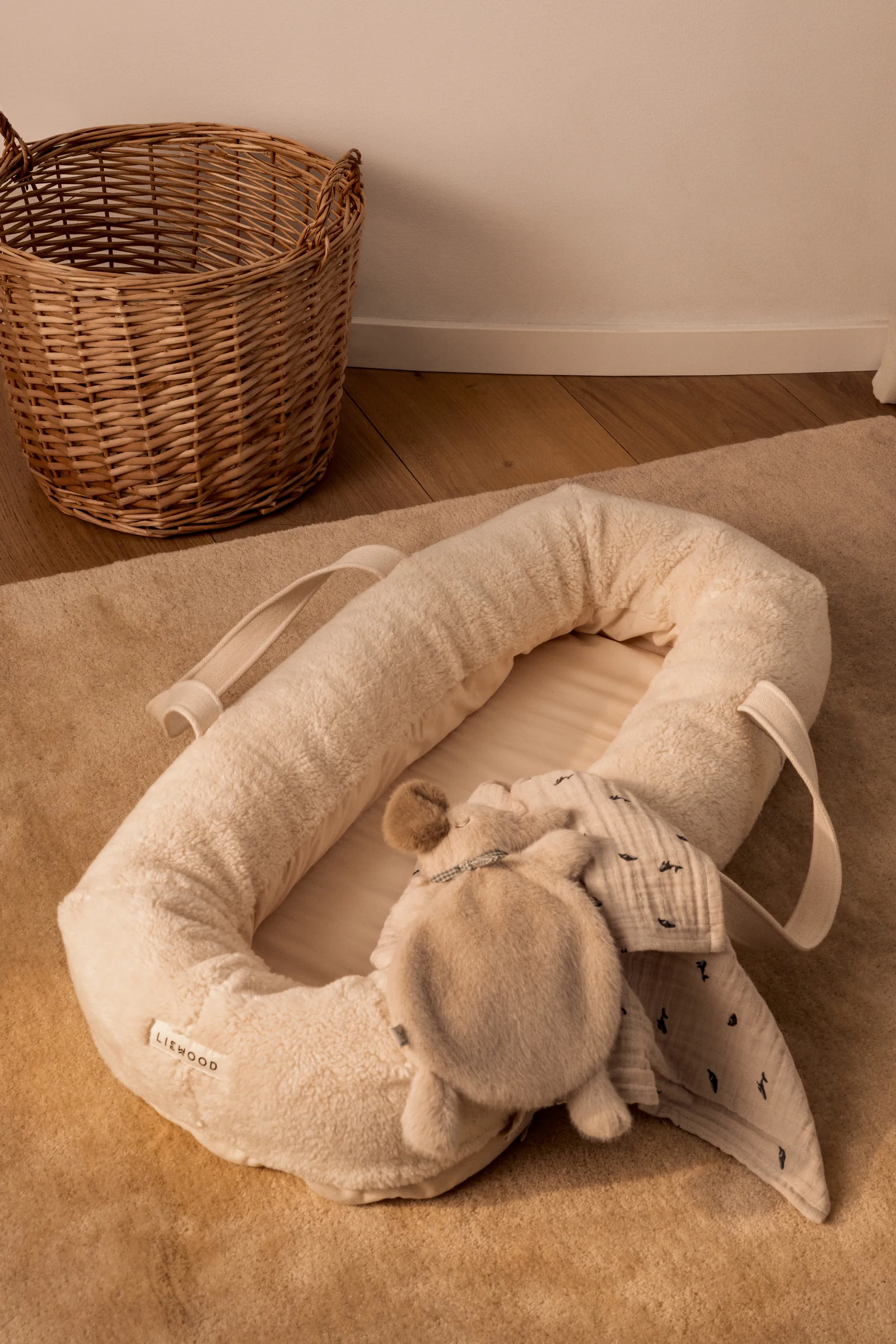 Lewis muslin blanket 2-pack 65x65 cm, Mini whale-Sandy Liewood