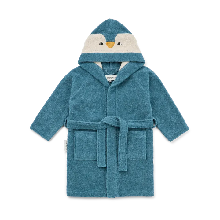 Lily bathrobe, Penguin oceanview mix - 3-4 years - Liewood