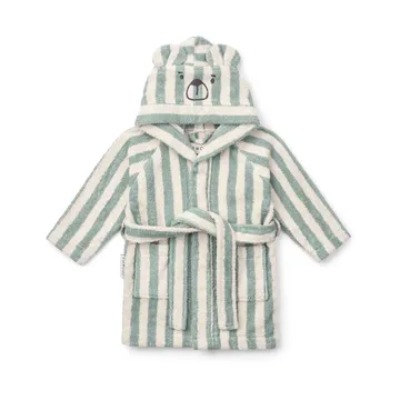 Lily bathrobe peppermint crème de la crème stripe - 1–2 years - Liewood