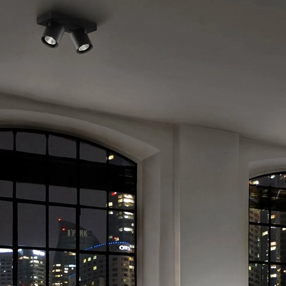 Focus Mini 1 wall and ceiling lamp, Black, 3000 kelvin Light-Point
