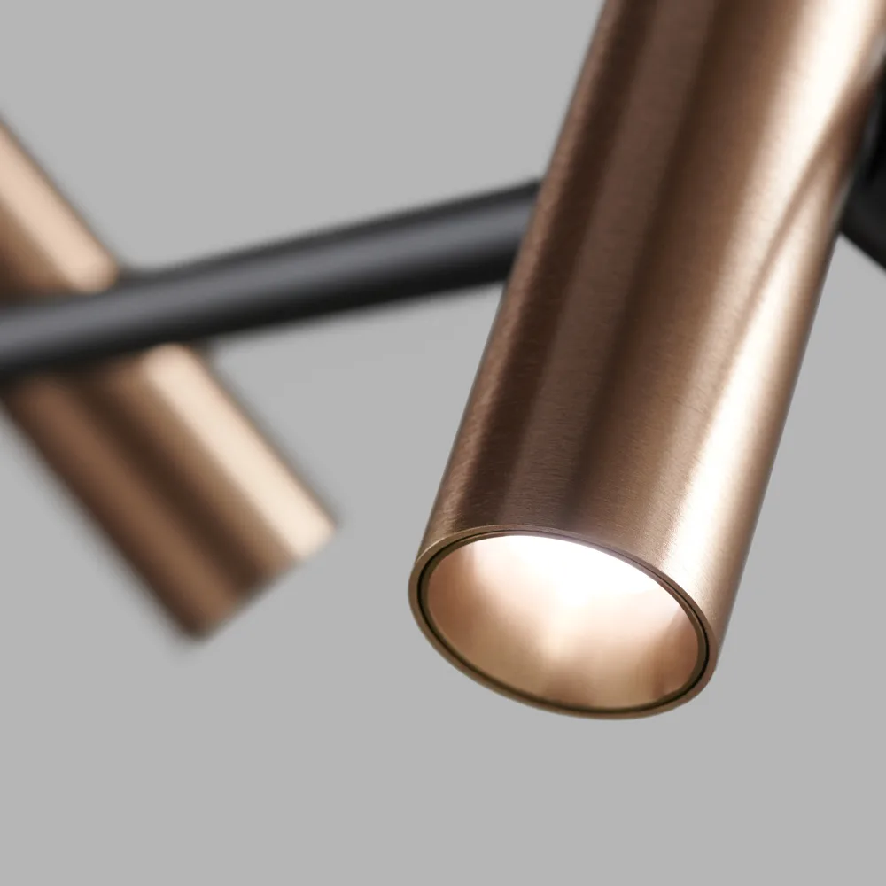Spirit pendant lamp, Black/rose gold, s2000 Light-Point