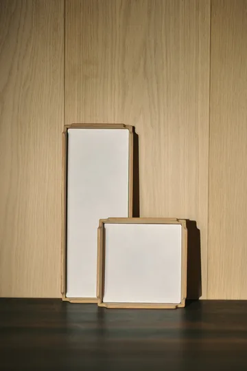 Airy Nupo tray - Pure white-teak, slim - LIND DNA