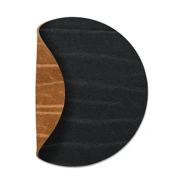 Buffalo coaster reversible circle 1 pcs - black-nature - LIND DNA