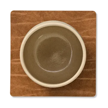 Buffalo coaster reversible square 1 pcs - black-nature - LIND DNA