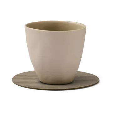 Corduroy coasters - Nomad grey, circle - LIND DNA