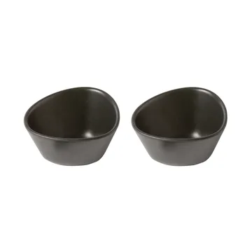 Curve Stoneware bowl 2-pack - Black - LIND DNA