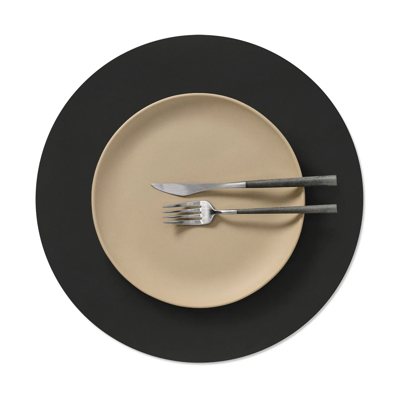 Nupo placemat, Black ink, circle, L LIND DNA