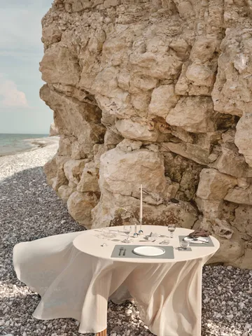 Nupo placemat reversible square L 1 pc - Linen-Flint grey - LIND DNA