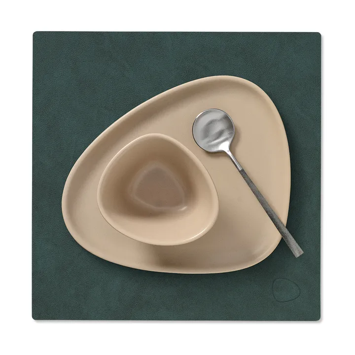 Nupo placemat square S - Dark green - LIND DNA